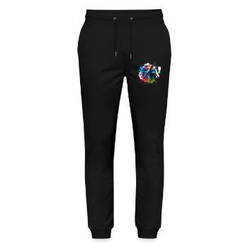 Cheval - Pantalon de jogging bio MOVER Stanley/Stella unisexe - noir - Devant - Marisol (170cm) & Nik (191cm)