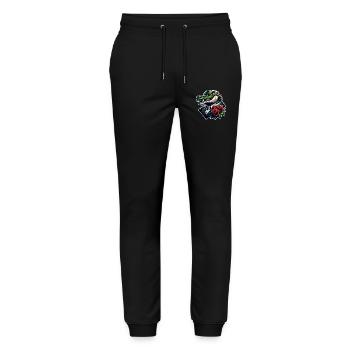 Crocodile - Pantalon de jogging bio MOVER Stanley/Stella unisexe - noir - Devant - Marisol (170cm) & Nik (191cm)