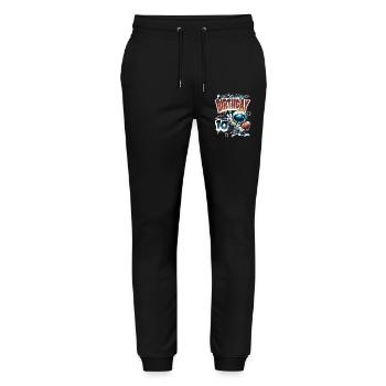 Astronaut 10th Birthday Football - Stanley/Stella Mover Unisex Organic Jogging Trousers - black - Front - Marisol (170cm) & Nik (191cm)