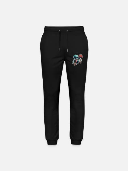 Basketball Dunking Alien - Stanley/Stella Mover Unisex Organic Jogging Trousers - black