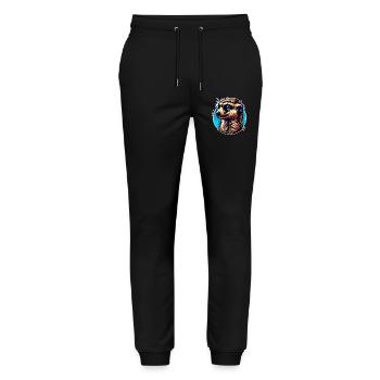 Suricate - Pantalon de jogging bio MOVER Stanley/Stella unisexe - noir - Devant - Marisol (170cm) & Nik (191cm)