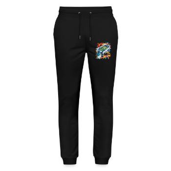 Foosball table table football - Stanley/Stella Mover Unisex Organic Jogging Trousers - black - Front - Marisol (170cm) & Nik (191cm)