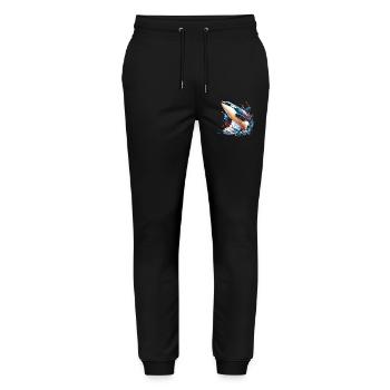 Orca Killer Whale - Stanley/Stella Mover Unisex Organic Jogging Trousers - black - Front - Marisol (170cm) & Nik (191cm)