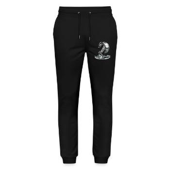 Kitesurfen Kitesurfer Kiteboard - Stanley/Stella Unisex Bio Jogginghose Mover  - Schwarz - Vorne - Marisol (170cm) & Nik (191cm)