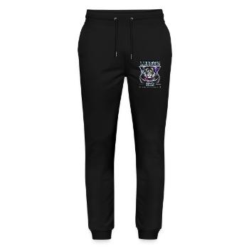 1982 Birthday Legend Leo - Stanley/Stella Mover Unisex Organic Jogging Trousers - black - Front - Marisol (170cm) & Nik (191cm)