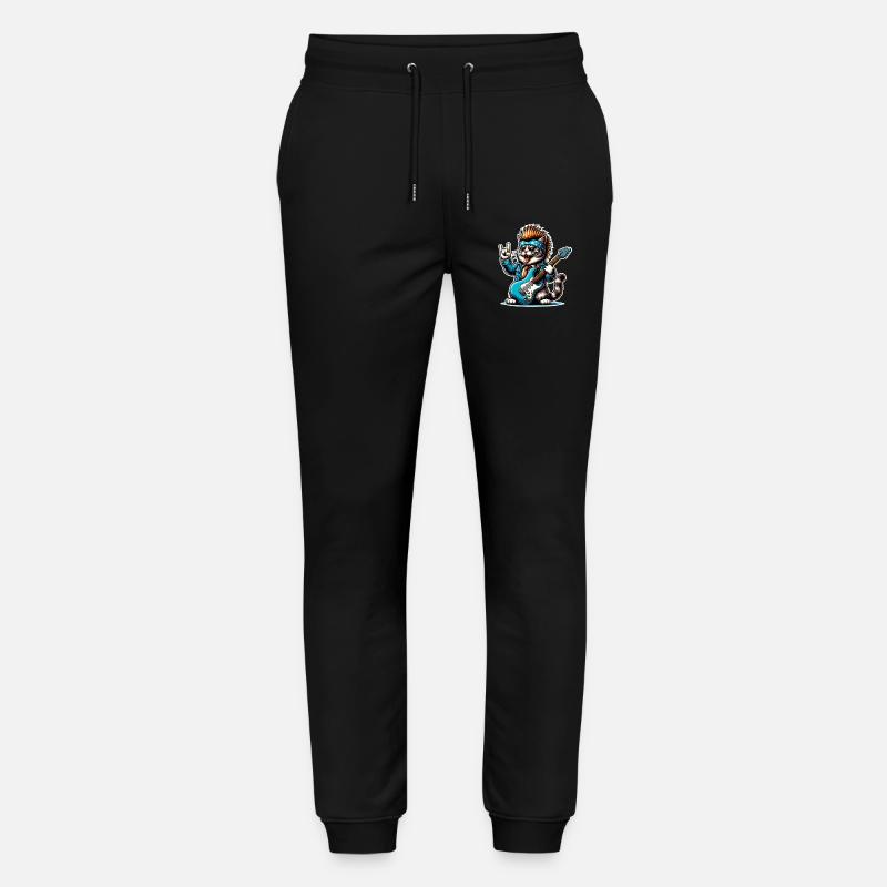 Katze Rock and Roll Gitarrist - Stanley/Stella Unisex Bio Jogginghose Mover  - Schwarz