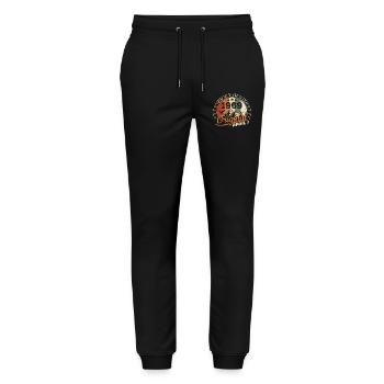 Original Avril 1969 Cadeau Millésime Avril 1969 - Pantalon de jogging bio MOVER Stanley/Stella unisexe - noir - Devant - Marisol (170cm) & Nik (191cm)