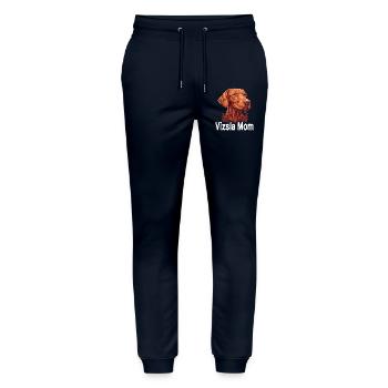 Vizsla Mom - Stanley/Stella Mover Unisex Organic Jogging Trousers - navy - Front - Marisol (170cm) & Nik (191cm)