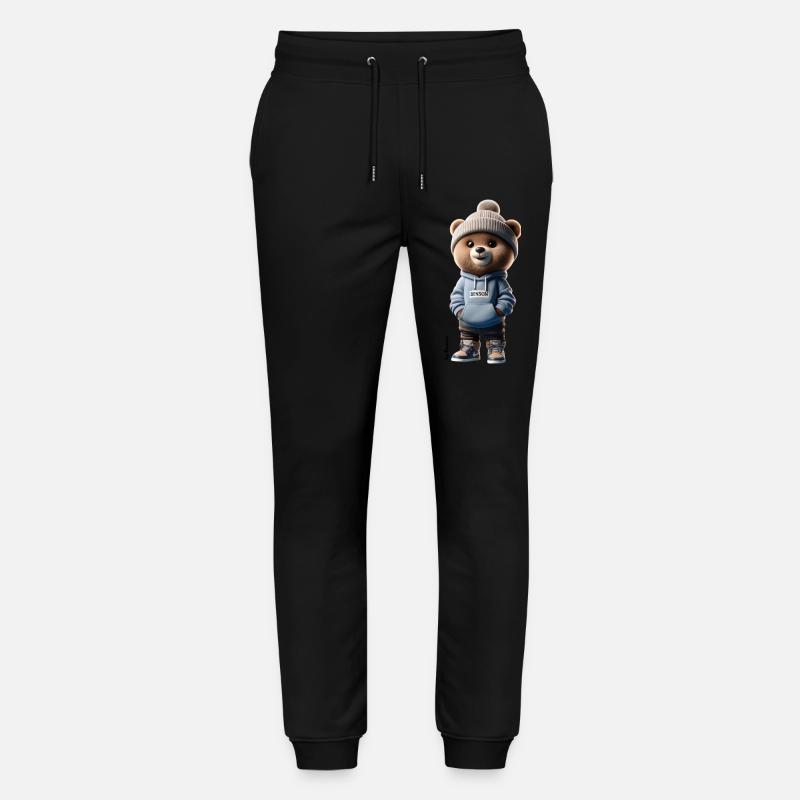 Baer mit Hoodie - Stanley/Stella Unisex Bio Jogginghose Mover  - Schwarz