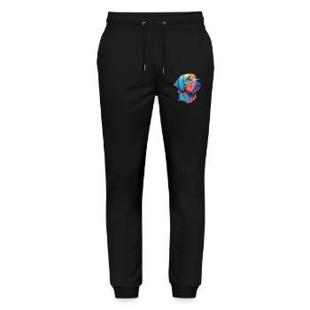 Labrador Hund Pop-Art Kunst Hundeliebhaber Hunde - Stanley/Stella Unisex Bio Jogginghose Mover  - Schwarz - Vorne - Marisol (170cm) & Nik (191cm)