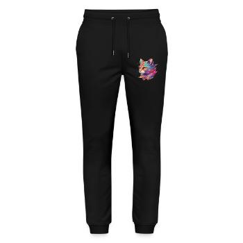 Stunning cat cat illustration in pastel - Stanley/Stella Mover Unisex Organic Jogging Trousers - black - Front - Marisol (170cm) & Nik (191cm)