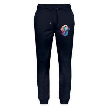 Labrador Dog - Amour du design d’ami à quatre pattes - Pantalon de jogging bio MOVER Stanley/Stella unisexe - marine - Devant - Marisol (170cm) & Nik (191cm)