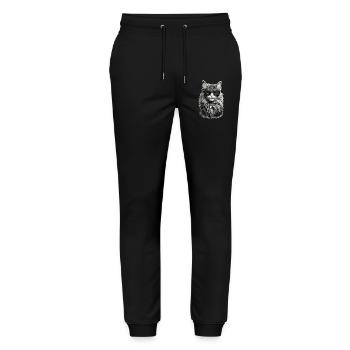 Chat de forêt norvégien Chat frais et animal de compagnie - Pantalon de jogging bio MOVER Stanley/Stella unisexe - noir - Devant - Marisol (170cm) & Nik (191cm)