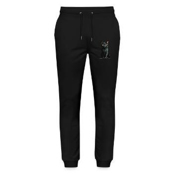 Magical Halloween Cat Magic Cat Design - Stanley/Stella Mover Unisex Organic Jogging Trousers - black - Front - Marisol (170cm) & Nik (191cm)