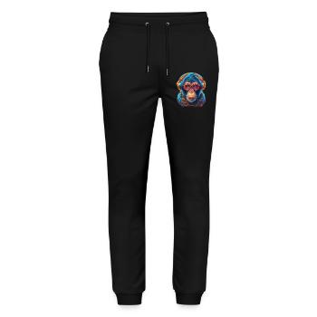 Cooler Affe - Stanley/Stella Unisex Bio Jogginghose Mover  - Schwarz - Vorne - Marisol (170cm) & Nik (191cm)