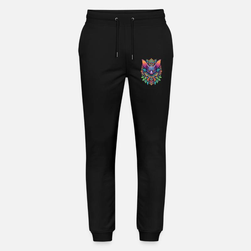 Fledermaus Mandala Traumfänger Design - Stanley/Stella Unisex Bio Jogginghose Mover - Schwarz