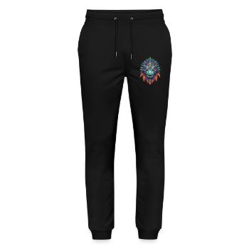 Alligator Traumfänger Mandala Design - Stanley/Stella Unisex Bio Jogginghose Mover  - Schwarz - Vorne - Marisol (170cm) & Nik (191cm)