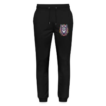Zebra Mandala Dream Catcher Design - Pantalon de jogging bio MOVER Stanley/Stella unisexe - noir - Devant - Marisol (170cm) & Nik (191cm)