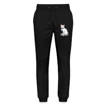 Hauskatzen Besitzer Niedliche Katze Katzen Dame - Stanley/Stella Unisex Bio Jogginghose Mover  - Schwarz - Vorne - Marisol (170cm) & Nik (191cm)