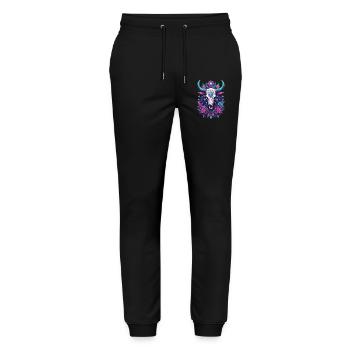 Skull Spiritual Mandala Animal Dream Catcher - Stanley/Stella Mover Unisex Organic Jogging Trousers - black - Front - Marisol (170cm) & Nik (191cm)
