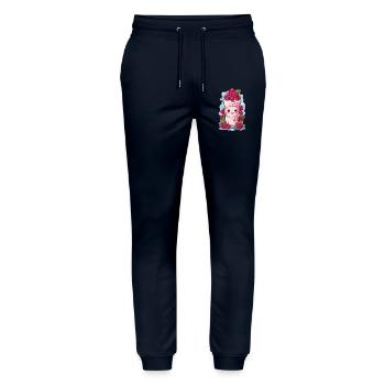 Himbeeren Niedlicher Milchshake Kawaii Anime Spaß - Stanley/Stella Unisex Bio Jogginghose Mover  - Navy - Vorne - Marisol (170cm) & Nik (191cm)