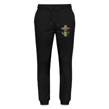 Kaktus Fiesta Mexikanischer Feiertag Lustiges - Stanley/Stella Unisex Bio Jogginghose Mover  - Schwarz - Vorne - Marisol (170cm) & Nik (191cm)
