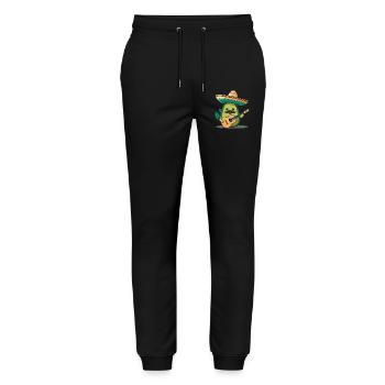 Avocado Mariachi Mexiko Musik Fiesta - Stanley/Stella Unisex Bio Jogginghose Mover  - Schwarz - Vorne - Marisol (170cm) & Nik (191cm)