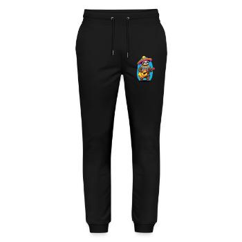 Sloth Mexican Mariachi Guitar Music - Stanley/Stella Mover Unisex Organic Jogging Trousers - black - Front - Marisol (170cm) & Nik (191cm)