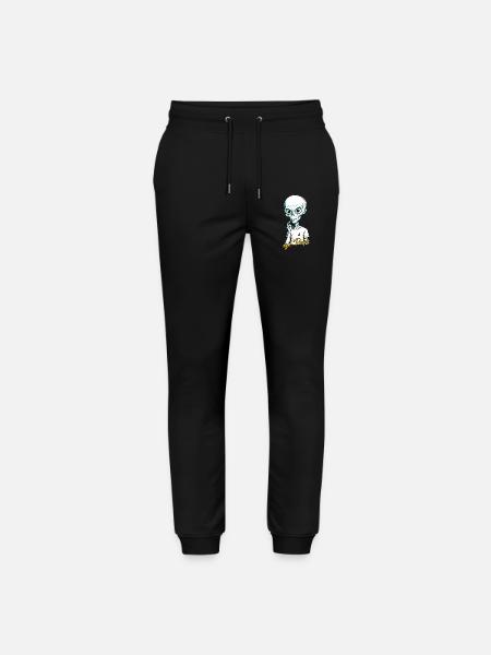 Funny Alien Saying Cigarette Smoking - Stanley/Stella Mover Unisex Organic Jogging Trousers - black