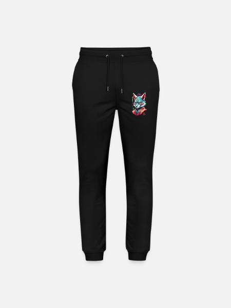 Japansk Kitsune maske Kawaii ræveånd - Stanley/Stella Mover økologiske unisex joggingbukser - sort