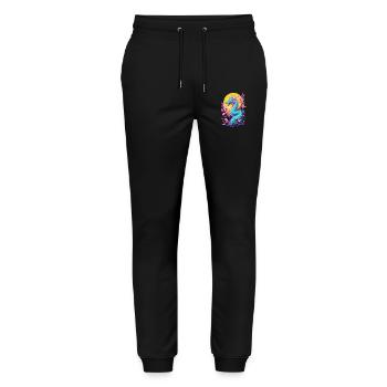 Dragon Anime Japanese Style Vintage Aesthetic - Stanley/Stella Mover Unisex Organic Jogging Trousers - black - Front - Marisol (170cm) & Nik (191cm)
