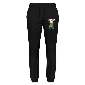 L’État de Bavière pour les buveurs de bière enthousiastes - Pantalon de jogging bio MOVER Stanley/Stella unisexe - noir - Devant - Marisol (170cm) & Nik (191cm)