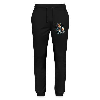 Drinkin' Like Lincoln Retro Vintage Design - Stanley/Stella Mover Unisex Organic Jogging Trousers - black - Front - Marisol (170cm) & Nik (191cm)