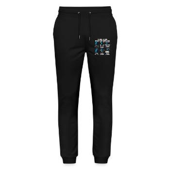 Partir à la chasse - Pantalon de jogging bio MOVER Stanley/Stella unisexe - noir - Devant - Marisol (170cm) & Nik (191cm)