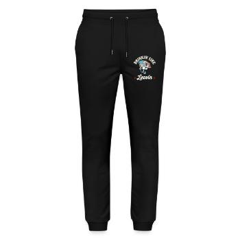 Drinkin Like Lincoln 4th Of July Memorial Day - Stanley/Stella Mover Unisex Organic Jogging Trousers - black - Front - Marisol (170cm) & Nik (191cm)