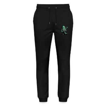 Drôle Heureux Cthulhu Drôle Cthulhu - Pantalon de jogging bio MOVER Stanley/Stella unisexe - noir - Devant - Marisol (170cm) & Nik (191cm)