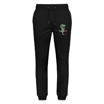 T-Rex Dinosaure Mignon Zombie Halloween - Pantalon de jogging bio MOVER Stanley/Stella unisexe - noir - Devant - Marisol (170cm) & Nik (191cm)