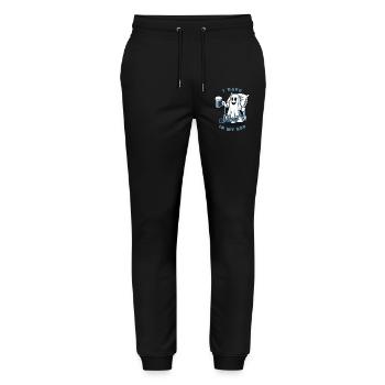 Funny Ghost Saying Halloween Costume - Stanley/Stella Mover Unisex Organic Jogging Trousers - black - Front - Marisol (170cm) & Nik (191cm)