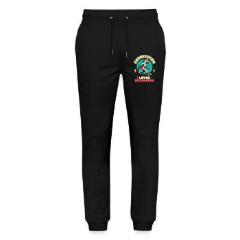 Zombie Unicorn Lover Funny Halloween Saying - Stanley/Stella Mover Unisex Organic Jogging Trousers - black - Front - Marisol (170cm) & Nik (191cm)