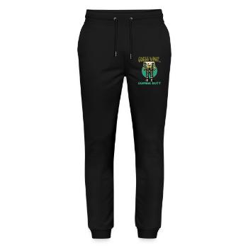 Halloween Costume Decoration Zombie Butt Funnier - Stanley/Stella Mover Unisex Organic Jogging Trousers - black - Front - Marisol (170cm) & Nik (191cm)