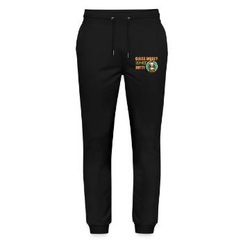 Funny Saying Undead Zombies Halloween Decoration - Stanley/Stella Mover Unisex Organic Jogging Trousers - black - Front - Marisol (170cm) & Nik (191cm)