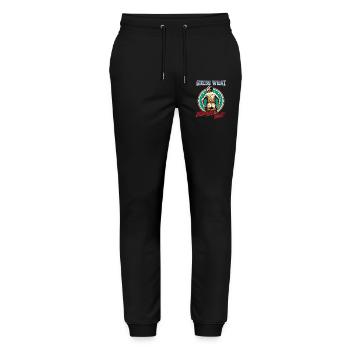 Zombie Butt Funny Saying Halloween Costume - Stanley/Stella Mover Unisex Organic Jogging Trousers - black - Front - Marisol (170cm) & Nik (191cm)