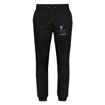 Pastell Goth Style Mürrischer Katzenliebhaber - Stanley/Stella Unisex Bio Jogginghose Mover  - Schwarz - Vorne - Marisol (170cm) & Nik (191cm)