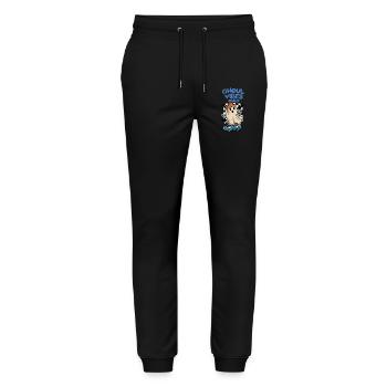 Ghoul Vibes Only Funny Saying Design - Stanley/Stella Mover Unisex Organic Jogging Trousers - black - Front - Marisol (170cm) & Nik (191cm)