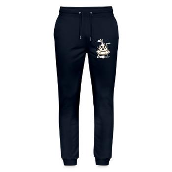 Lustiges Kackhaufen Gespenst Poo Anstatt Boo - Stanley/Stella Unisex Bio Jogginghose Mover  - Navy - Vorne - Marisol (170cm) & Nik (191cm)
