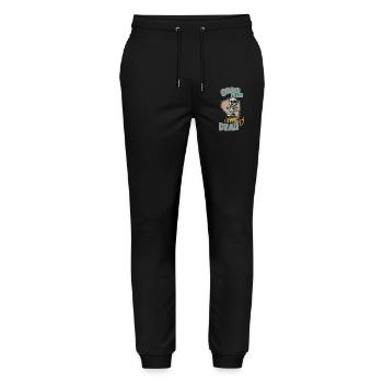 Funny Halloween Saying OMG I'm Dead - Stanley/Stella Mover Unisex Organic Jogging Trousers - black - Front - Marisol (170cm) & Nik (191cm)