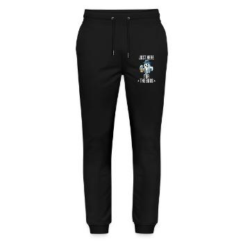 Funny Halloween Drinking Party Alcohol Ghost - Stanley/Stella Mover Unisex Organic Jogging Trousers - black - Front - Marisol (170cm) & Nik (191cm)
