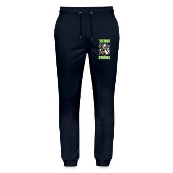 Thick Thighs And Spooky Vibes Halloween Girls - Stanley/Stella Mover Unisex Organic Jogging Trousers - navy - Front - Marisol (170cm) & Nik (191cm)
