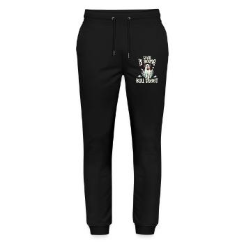 Cow Costume Halloween Humor Funny Ghost - Stanley/Stella Mover Unisex Organic Jogging Trousers - black - Front - Marisol (170cm) & Nik (191cm)