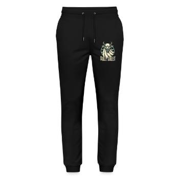 Bull Sheet Funny Illustration With Bull - Stanley/Stella Mover Unisex Organic Jogging Trousers - black - Front - Marisol (170cm) & Nik (191cm)